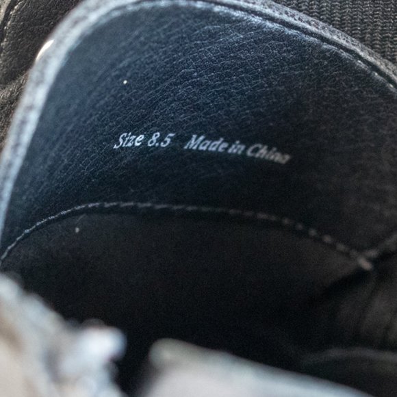 Dolce Vita Black Heeled Lace-Up Combat Boots - Picture 10 of 10